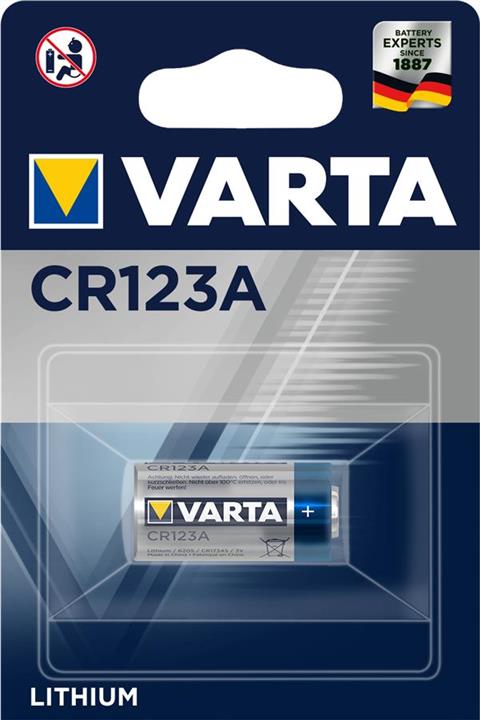 Varta 06205301401 Батарейка CR 123A BLI 1 Lithium 06205301401: Купити в Україні - Добра ціна на EXIST.UA!