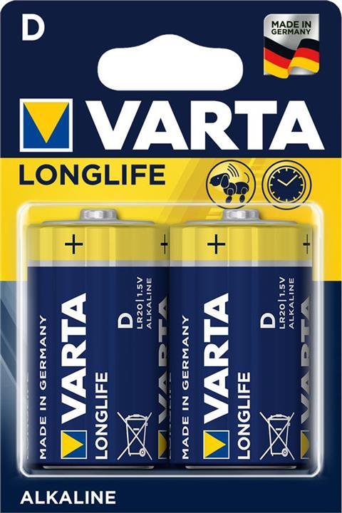 Varta 04120101412 Батарейка Longlife D LR20 04120101412: Купити в Україні - Добра ціна на EXIST.UA!