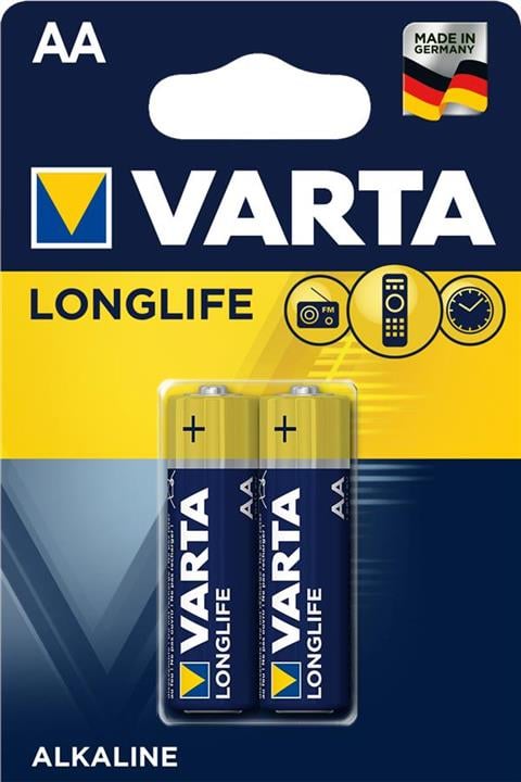 Varta 04106101412 Батарейка Longlife AA BLI 2 Alkaline 04106101412: Купити в Україні - Добра ціна на EXIST.UA!
