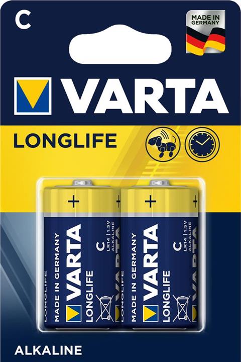 Varta 04114101412 Батарейка Longlife C LR14 04114101412: Купити в Україні - Добра ціна на EXIST.UA!