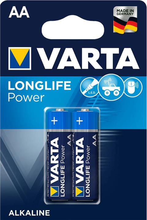 Varta 04906121412 Батарейка Longlife Power AA BLI 2 Alkaline 04906121412: Купити в Україні - Добра ціна на EXIST.UA!