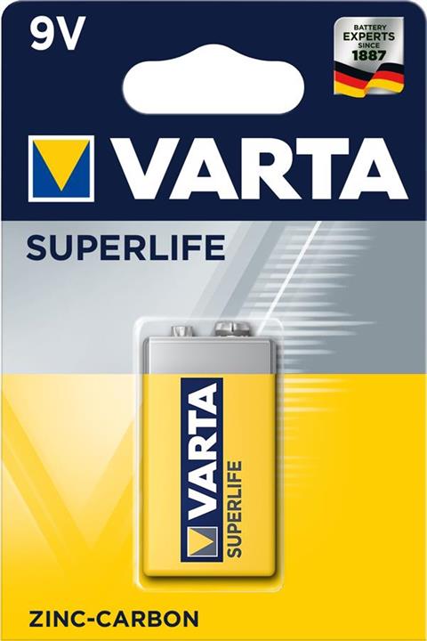 Varta 02022101411 Батарейка Krona bat Carbon-Zinc, 1шт Superlife 02022101411: Приваблива ціна - Купити в Україні на EXIST.UA!