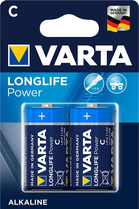 Varta 04914121412 Батарейка Longlife Power C BLI 2 Alkaline 04914121412: Купити в Україні - Добра ціна на EXIST.UA!