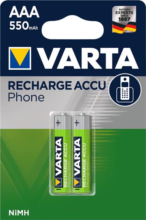 Varta 58397101402 Акумулятор Phone ACCU AAA 550mAh BLI 2 NI-MH 58397101402: Приваблива ціна - Купити в Україні на EXIST.UA!