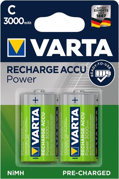 Varta 56714101402 Акумулятор Rechargeable Accu C 3000mAh BLI 2 NI-MH 56714101402: Купити в Україні - Добра ціна на EXIST.UA!
