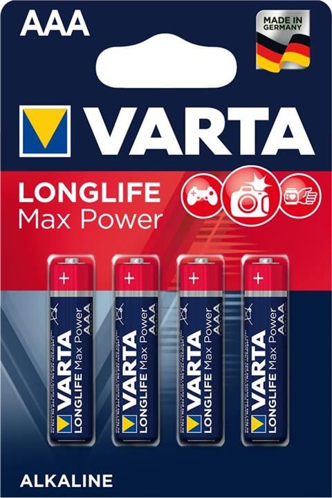 Varta 04703101404 Батарейки ААА Longlife Max Power (4шт.) 04703101404: Купити в Україні - Добра ціна на EXIST.UA!
