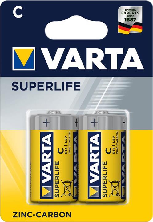 Varta 02014101412 Батарейка Superlife C BLI 2 Zinc-Carbon 02014101412: Купити в Україні - Добра ціна на EXIST.UA!