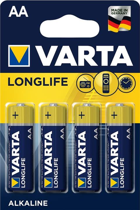 Varta 04106101414 Батарейка Longlife AA LR6 04106101414: Купити в Україні - Добра ціна на EXIST.UA!