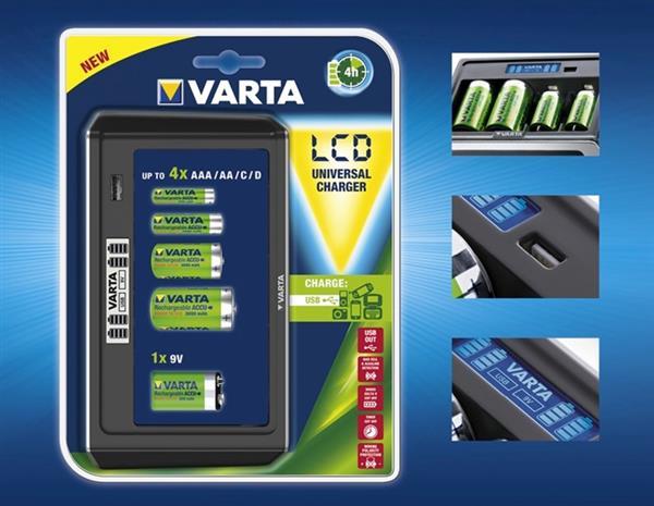 Varta 57678101401 Зарядний пристрій VARTA LCD UNIVERSAL CHARGER 57678101401: Купити в Україні - Добра ціна на EXIST.UA!