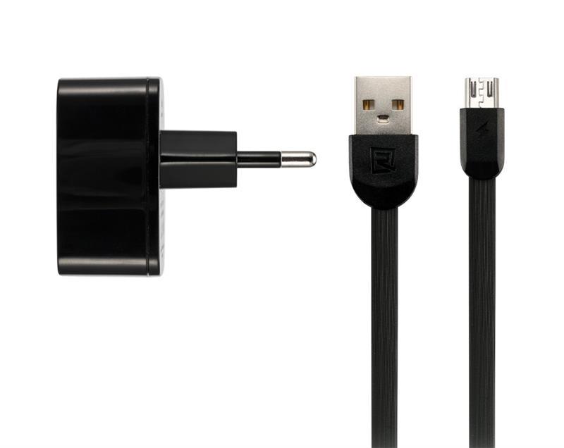 Remax RP-U215M-BLACK Зарядний пристрій 2.4 A Dual USB Charger + Data Cable for Micro, black RPU215MBLACK: Купити в Україні - Добра ціна на EXIST.UA!