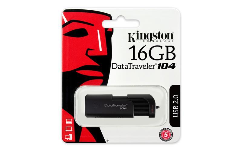 Kingston DT104/16GB Накопичувач Kingston 16GB USB DT104 Black DT10416GB: Приваблива ціна - Купити в Україні на EXIST.UA!