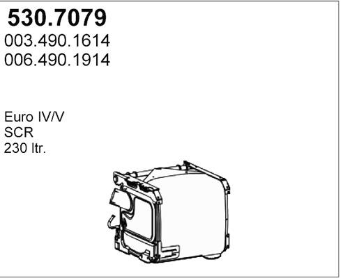 Asso 530.7079 Фільтр сажевий DPF 5307079: Купити в Україні - Добра ціна на EXIST.UA!