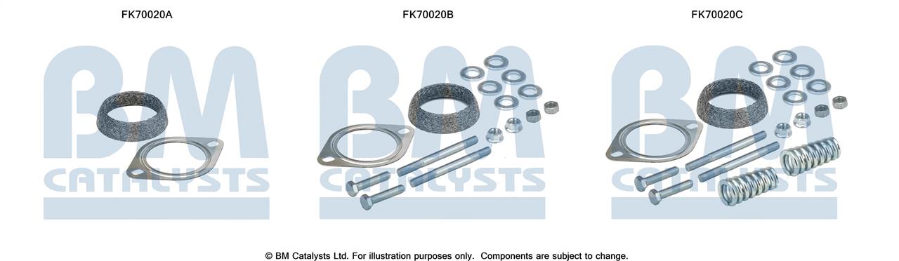 BM Catalysts FK70020 Комплект монтажний кріплень вихлопної системи FK70020: Купити в Україні - Добра ціна на EXIST.UA!
