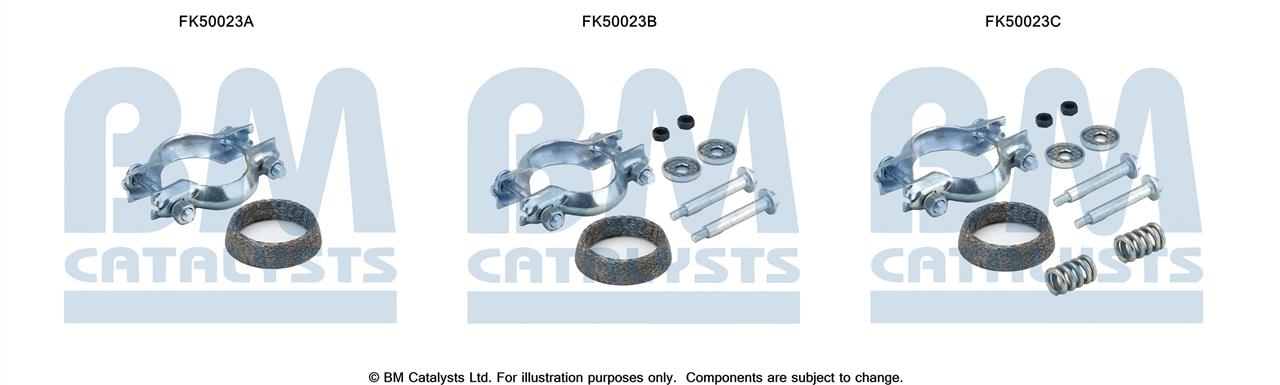 Кріплення вихлопної труби Peugeot 206 (Пежо 206): FK50023 BM Catalysts Комплект монтажний кріплень вихлопної системи