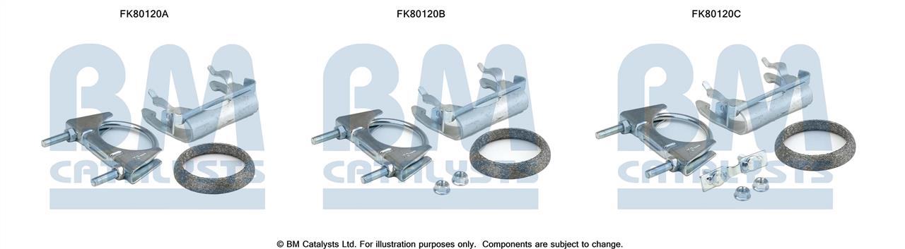 FK80120 BM Catalysts Монтажный комплект, катализатор