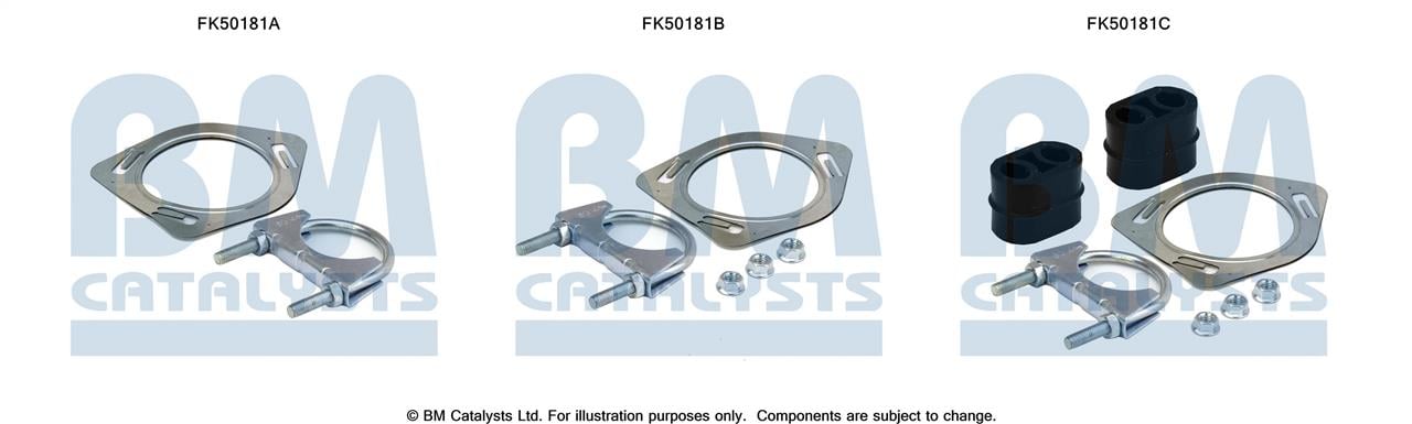 BM Catalysts FK50181 Комплект монтажний кріплень вихлопної системи FK50181: Купити в Україні - Добра ціна на EXIST.UA!