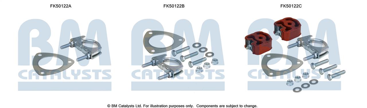 BM Catalysts FK50122 Комплект монтажний кріплень вихлопної системи FK50122: Купити в Україні - Добра ціна на EXIST.UA!