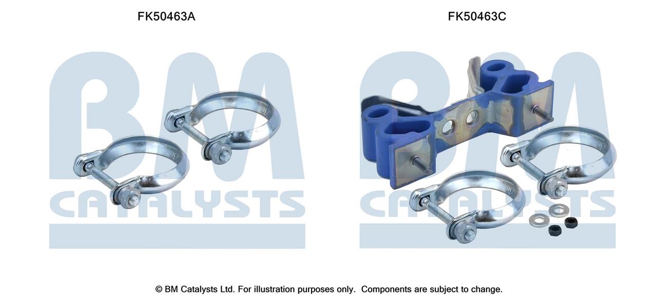 BM Catalysts FK50463 Комплект монтажний кріплень вихлопної системи FK50463: Купити в Україні - Добра ціна на EXIST.UA!