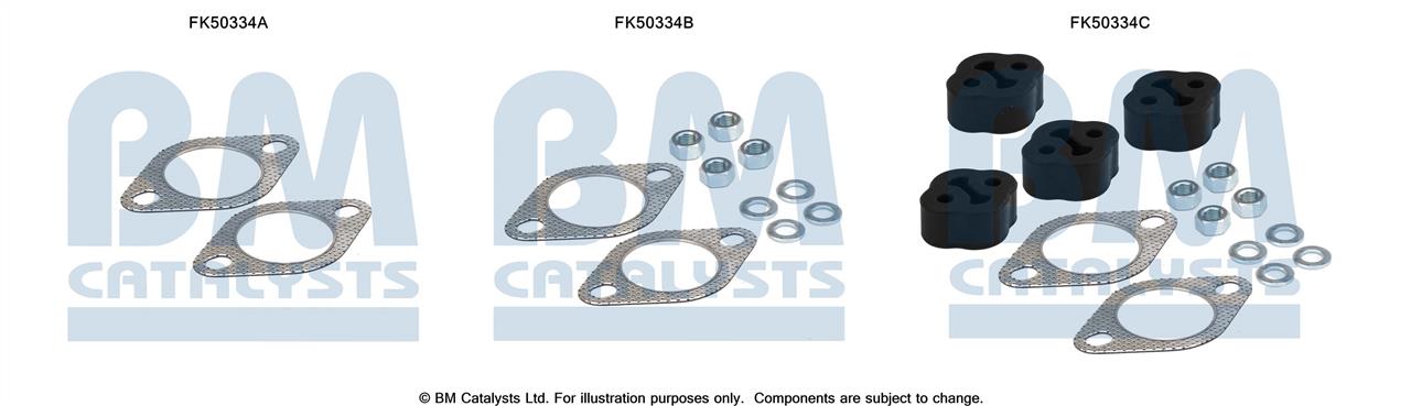 BM Catalysts FK50334 Комплект монтажний кріплень вихлопної системи FK50334: Купити в Україні - Добра ціна на EXIST.UA!