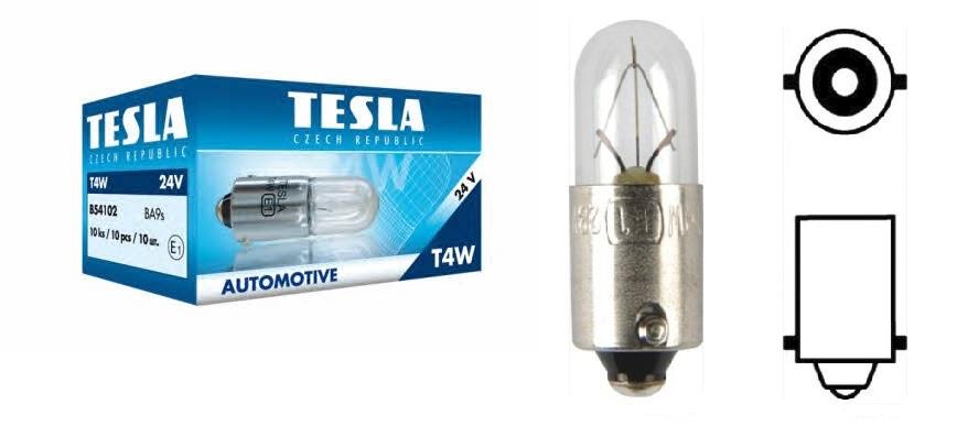 Tesla B54102 Лампа розжарювання T4W 24V 4W B54102: Купити в Україні - Добра ціна на EXIST.UA!