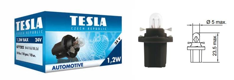 Tesla B77202 Лампа розжарювання BAX 24V 1,2W B77202: Приваблива ціна - Купити в Україні на EXIST.UA!