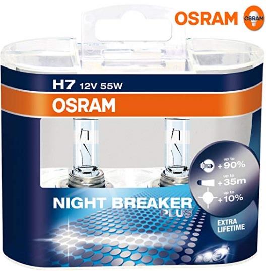 Osram 64210NBP-HCB Лампа галогенна Osram Night Breaker Plus +90% 12В H7 55Вт +90% 64210NBPHCB: Купити в Україні - Добра ціна на EXIST.UA!