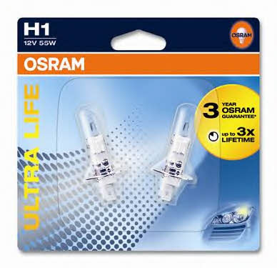  64150ULT-02B Лампа галогенна Osram Ultra Life 12В H1 55Вт 64150ULT02B: Купити в Україні - Добра ціна на EXIST.UA!