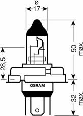 Лампа галогенна Osram Original 12В R2 45&#x2F;40Вт Osram 64183-01B