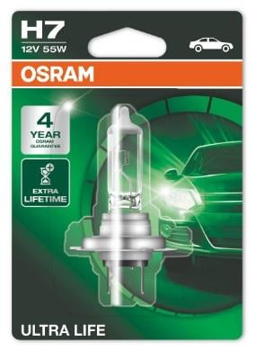 Osram 64210ULT-01B Лампа галогенна Osram Ultra Life 12В H7 55Вт 64210ULT01B: Купити в Україні - Добра ціна на EXIST.UA!