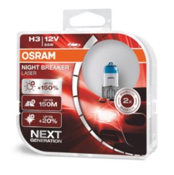 Лампа галогенна Osram Night Breaker Laser +150% 12В H3 55Вт +150% Osram 64151NL-HCB