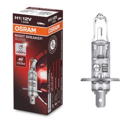 Osram 64150NBS Лампа галогенна Osram Night Breaker Silver +100% 12В H1 55Вт +100% 64150NBS: Купити в Україні - Добра ціна на EXIST.UA!