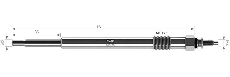 SVAC SV025 Свічка розжарювання SV025: Приваблива ціна - Купити в Україні на EXIST.UA!