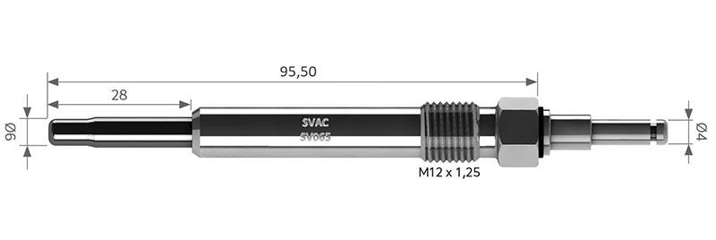 SVAC SV065 Свеча накаливания SV065: Отличная цена - Купить в Украине на EXIST.UA! SV065 SVAC Свеча накаливания
