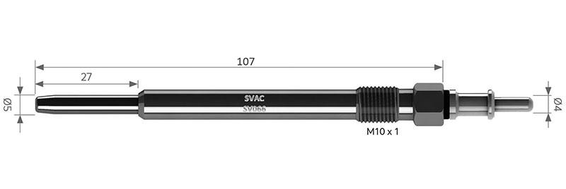 SVAC SV066 Свеча накаливания SV066: Отличная цена - Купить в Украине на EXIST.UA! SV066 SVAC Свеча накаливания