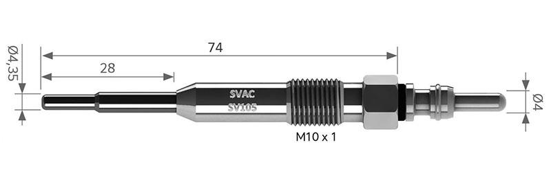 SV105 SVAC Свеча накаливания