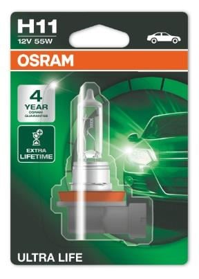 Osram 64211ULT-01B Лампа галогенна Osram Ultra Life 12В H11 55Вт 64211ULT01B: Приваблива ціна - Купити в Україні на EXIST.UA!
