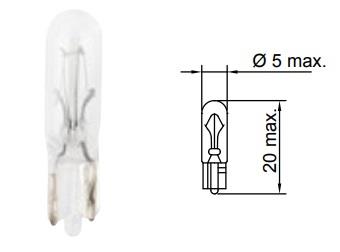 Лампа розжарювання W1,2W 12V 1,2W Tesla B67101