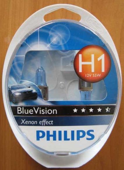 Philips 12258BVSM Лампа галогенна Philips Bluevision 12В H1 55Вт 12258BVSM: Купити в Україні - Добра ціна на EXIST.UA!