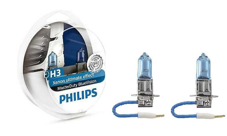 Лампа галогенна Philips Masterduty Bluevision 24В H3 70Вт Philips 13336MDBVS2