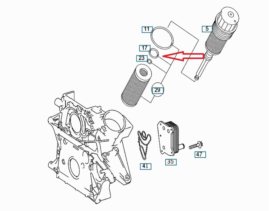 A6119970145 Mercedes Кольцо уплотнительное