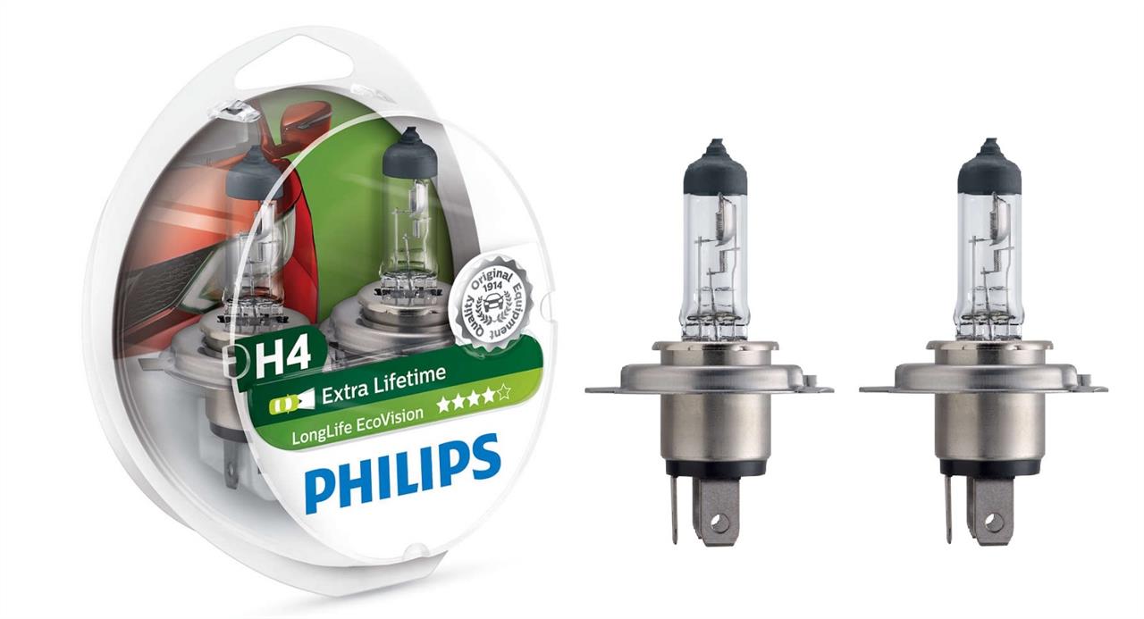 Philips Лампа галогенна Philips Longlife Ecovision 12В H4 60&#x2F;55Вт – ціна 333 UAH