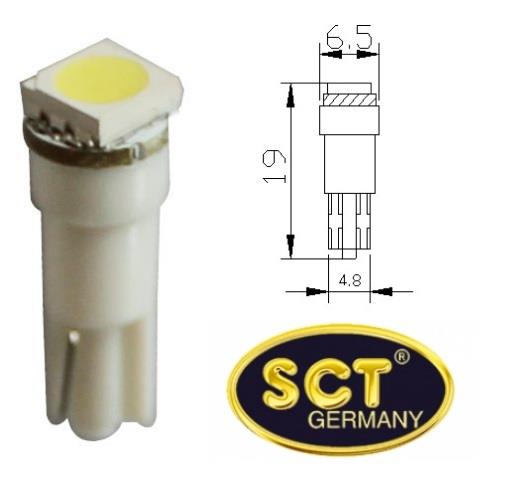 SCT 210308 Лампа світлодіодна T5 24V 1,2W W2,1x4,5d 210308: Купити в Україні - Добра ціна на EXIST.UA!