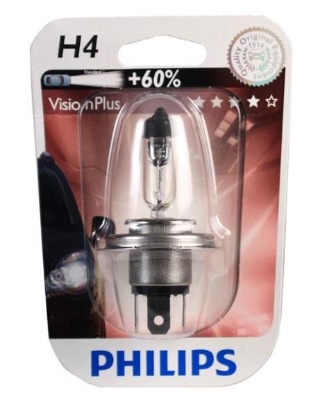 Philips 12342VP-BL Лампа галогенна Philips Visionplus +60% 12В H4 60/55Вт +60% 12342VPBL: Купити в Україні - Добра ціна на EXIST.UA!