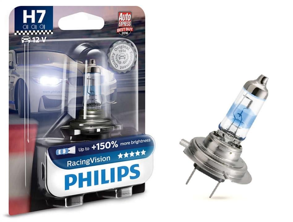 Philips 12972RVB1 Лампа галогенна Philips Racingvision +150% 12В H7 55Вт +150% 12972RVB1: Купити в Україні - Добра ціна на EXIST.UA!