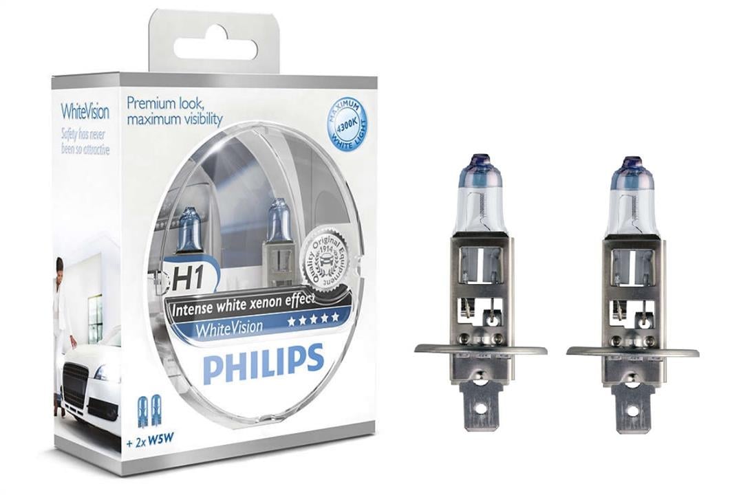 Philips 12258WHVSM Лампа галогенна Philips Whitevision 12В H1 55Вт 12258WHVSM: Купити в Україні - Добра ціна на EXIST.UA!
