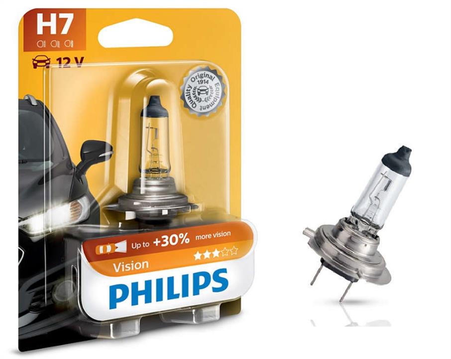 Philips Лампа галогенна Philips Vision +30% 12В H7 55Вт +30% – ціна 219 UAH