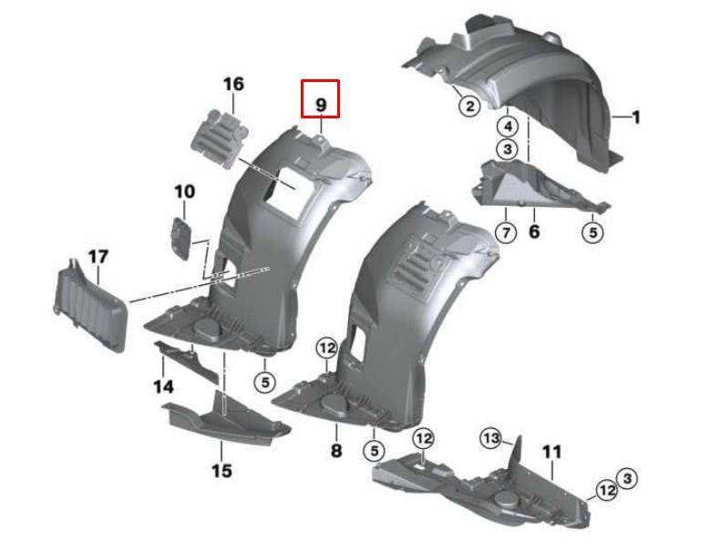 Підкрилок BMW 51 71 7 172 534