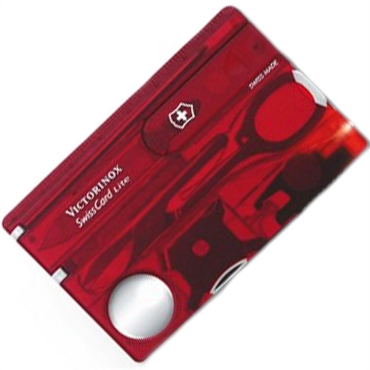 Victorinox 0.7300.Т Набір Swisscard Lite (82х54х4мм, 13 функцій), червоний прозорий 07300: Приваблива ціна - Купити в Україні на EXIST.UA!