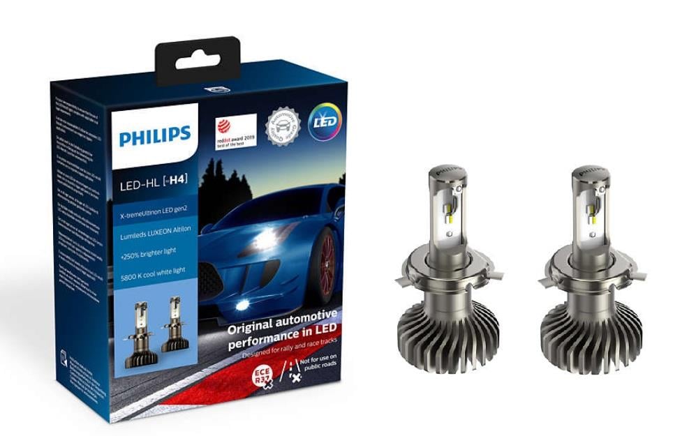 Philips 11342XUWX2 Лампы светодиодные комплект Philips X-TremeUltinon LED +250% H4 12V 25W 5800K (2 шт.) 11342XUWX2: Купить в Украине - Отличная цена на EXIST.UA!