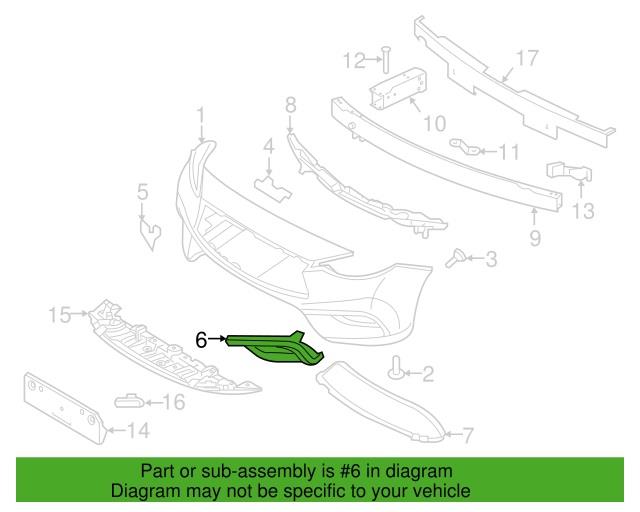 622565DJ1A Nissan Решітка бампера переднього (заглушка) ліва